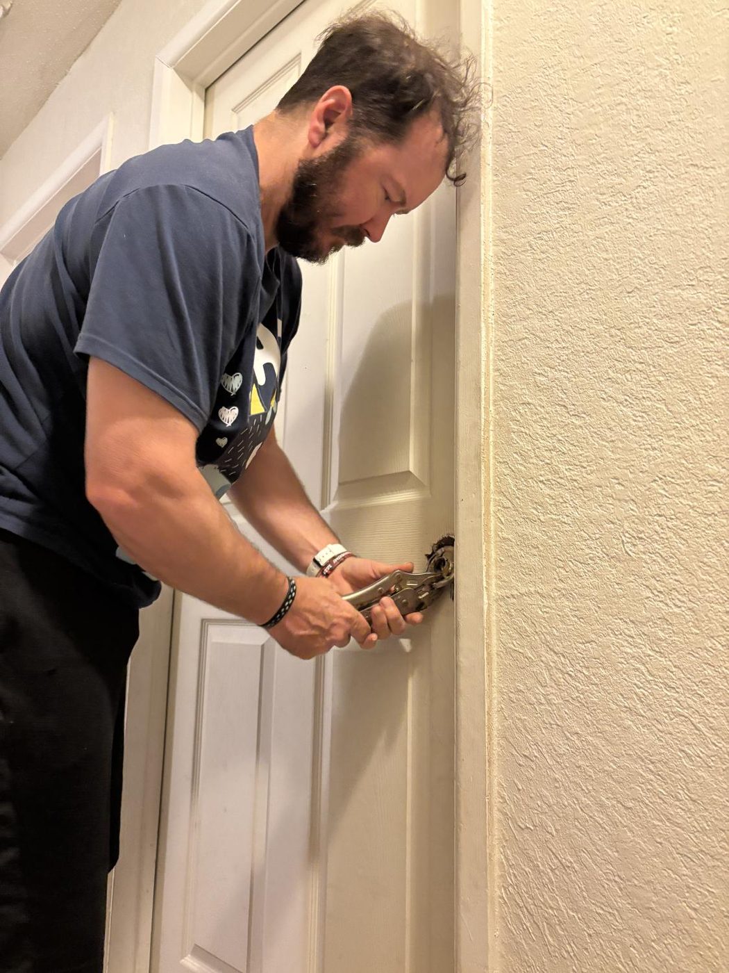 On the job — door hardware repair